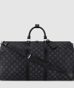 LOUIS VUITTON X NIGO Taurillon Denim Drip Keepall Black