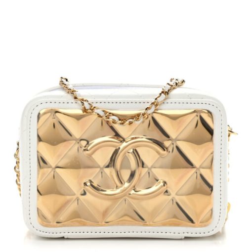 CHANEL Golden Plate Clutch With Chain - Image 6