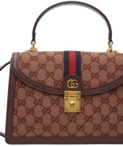 Gucci Ophidia Small Top Handle Burgundy