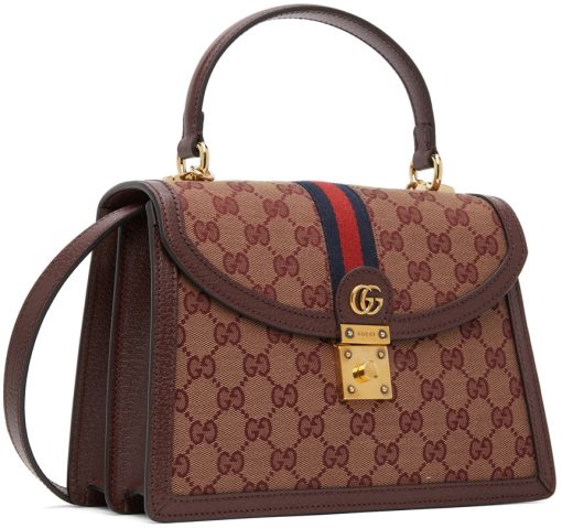 Gucci Ophidia Small Top Handle Burgundy - Image 3