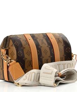 Alternative view of LOUIS VUITTON X NIGO Stripes City Keepall Brown