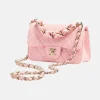 MINI FLAP BAG Shiny Lambskin & Gold-Tone Metal Pink