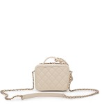 Alternative view of Chanel Filigree Vanity Case Gold-tone Small White