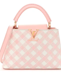 Louis Vuitton  Taurillon Embroidered Vichy Capucines BB