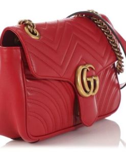 Alternative view of Gucci Marmont Flap Bag Red