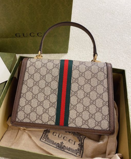 Gucci Ophidia Small Beige Top Handle - Image 3