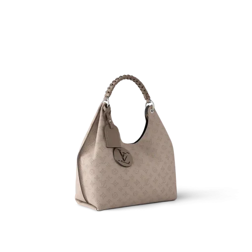 LOUIS VUITTON Carmel Mahina Calf Leather Hobo Bag Cream - Image 3