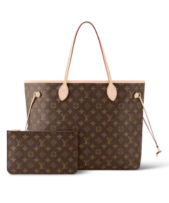 Louis Vuitton Neverfull Monogram 100% Cowhide Leather