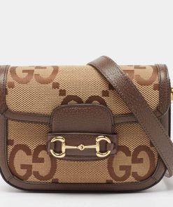 Gucci Horsebit 1955 Shoulder Bag with Jumbo GG