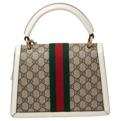 Alternative view of Gucci Supreme Leather Small Queen Top Handle Beige/White Bag