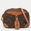 LOUIS VUITTON Deauville Mini Monogram Canvas Brown Bag