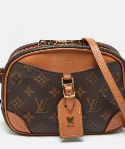 LOUIS VUITTON Deauville Mini Monogram Canvas Brown Bag