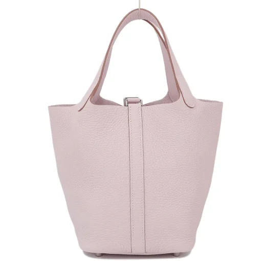 Hermes Picotin Lock 22 Bag In Mauve Pale Clemence Leather - Image 2