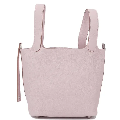 Hermes Picotin Lock 22 Bag In Mauve Pale Clemence Leather - Image 4