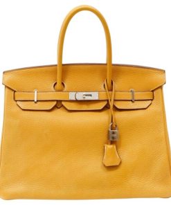 HERMES BIRKIN 35 YELLOW TOGO GOLD HARDWARE