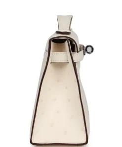 Alternative view of Hermès Kelly Pochette Nata Ostrich Palladium