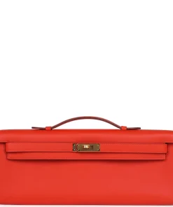 Hermès Kelly Cut Capucine Swift Gold Hardware