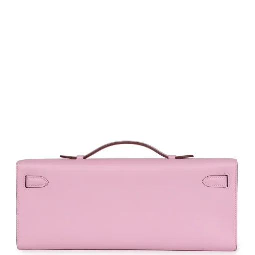 Hermès Kelly Cut Mauve Sylvestre Swift Palladium - Image 2
