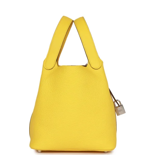 Hermès Picotin Lock 18 Jaune de Naples Clemence Palladium Hardware - Image 3