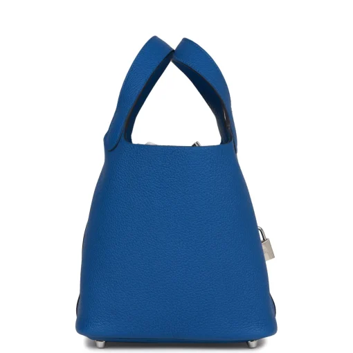Hermès Picotin Lock 18 Bleu France Clemence Palladium Hardware - Image 2