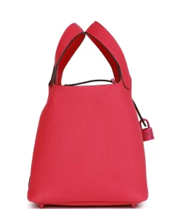 Alternative view of Hermès Monochrome Picotin 18 Rose Mexico