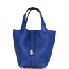 Hermès Picotin Lock 18 Bleu Royal Clemence Palladium Hardware