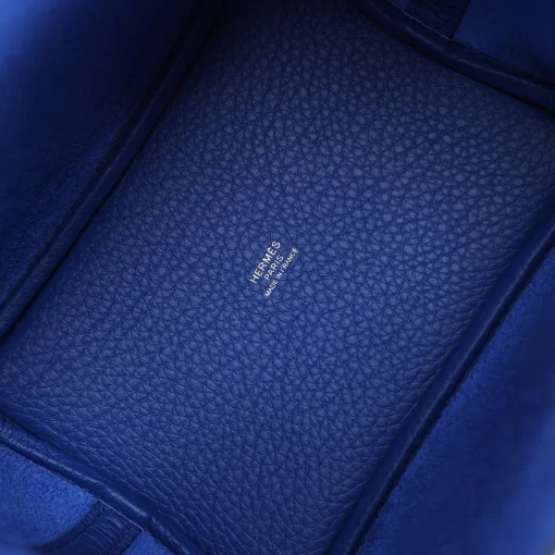 Hermès Picotin Lock 18 Bleu Royal Clemence Palladium Hardware - Image 3