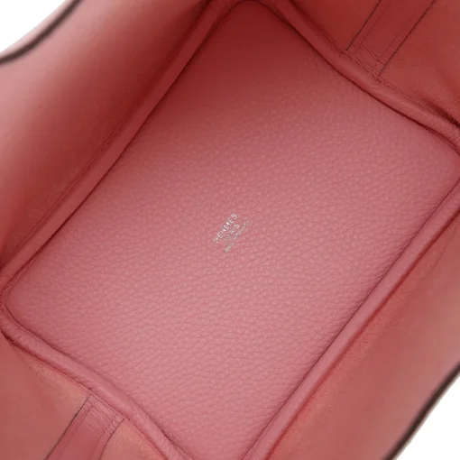 Hermès Picotin Lock 18 Rose Sakura Clemence Palladium Hardware - Image 3