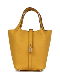 Hermès Picotin Lock 18 Jaune Ambre Clemence Gold Hardware