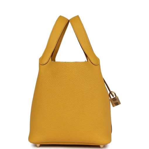 Hermès Picotin Lock 18 Jaune Ambre Clemence Gold Hardware - Image 2