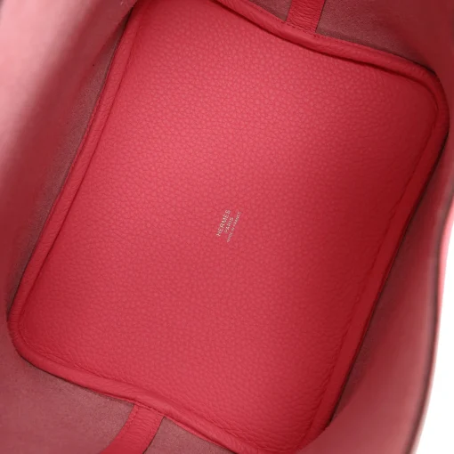 Hermès Picotin Lock 22 Rose Azalee Clemence Palladium Hardware - Image 3