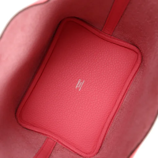 Hermès Picotin Lock 18 Rose Azalee Clemence Palladium Hardware - Image 4