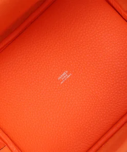 Alternative view of Hermes Picotin Lock 22 Orange Minium Clemence Palladium Hardware
