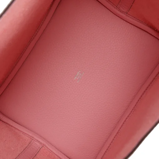 Hermès Picotin 22 Rose Sakura Clemence Palladium Hardware - Image 3
