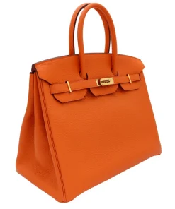 Alternative view of HERMES BIRKIN 35 ORANGE TOGO GOLD HARDWARE