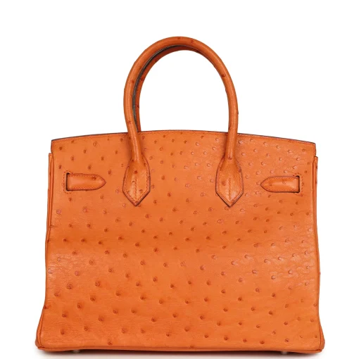 Herm?s Birkin 30 Tangerine Ostrich Palladium - Image 2