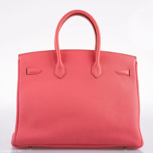HERMES BIRKIN 35 ROSE LIPSTICK TOGO GOLD HARDWARE - Image 3