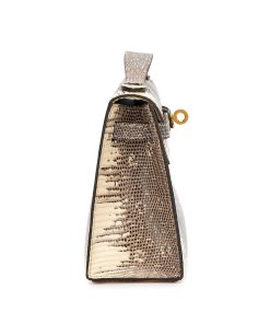 Alternative view of Hermès Ombre Salvator Lizard Kelly Pochette Gold