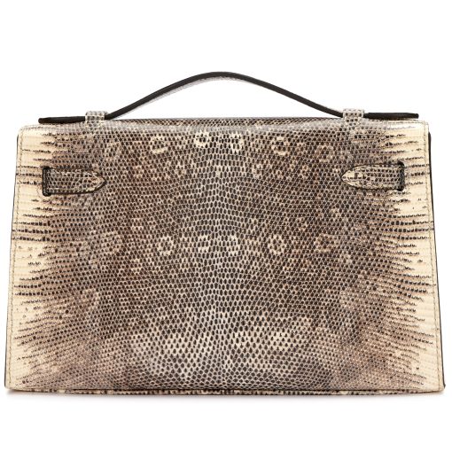 Hermès Ombre Salvator Lizard Kelly Pochette Gold - Image 3