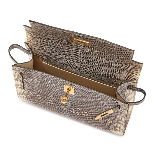 Hermès Ombre Salvator Lizard Kelly Pochette Gold - Image 4
